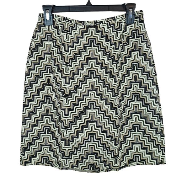 Ann Taylor Dresses & Skirts - Vintage Ann Taylor Silk with Wool Blend Chevron Print Pencil Skirt Size 6